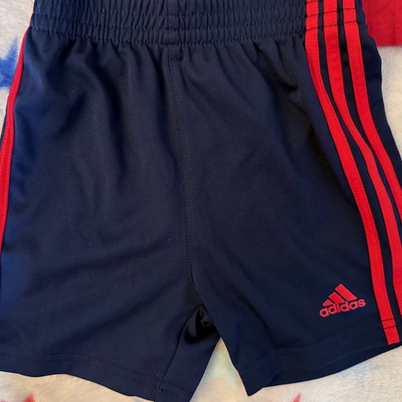 Adidas Red and Black Sports Short Set, Size 24 months - Picture 4 of 5